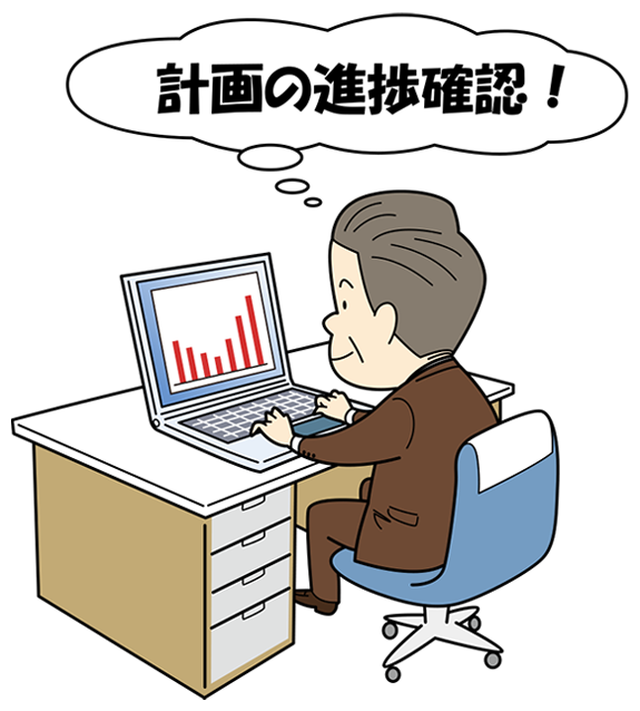 計画の進捗状況を確認